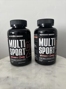 2 NutraBio MultiSport Women's Daily Multivitamin Mineral Supplement 120 Capsules - Picture 1 of 8