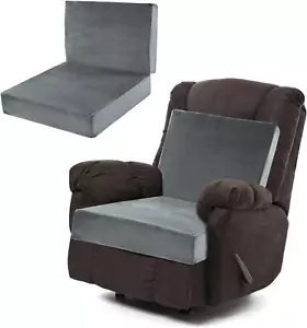Memory Foam Cushion, Extra Large Recliner & Back Support, 20X20X4 Inches, Velvet - Picture 1 of 12