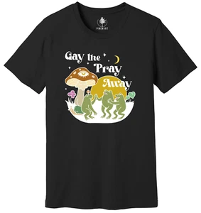 Camisa Gay The Pray Away, Camisa Gay Frog, Divertida Camisa Gay, Camiseta Cottagecore LQBTQ - Imagen 1 de 3