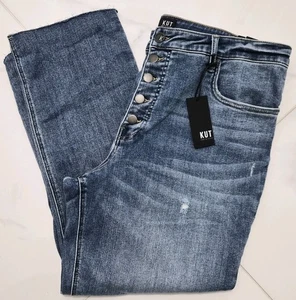 NWT Kut From The Kloth Size 18 Women's High Rise Ab Fab Mom Jeans Button Fly - Picture 1 of 6