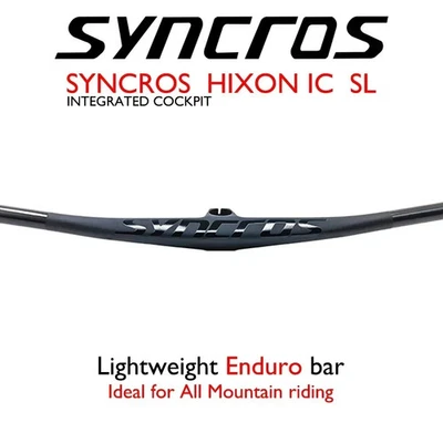 Manillar integrado de 6°/9° grados XC/MTB manillar ultraligero de carbono para bicicleta Foto 1 de 4