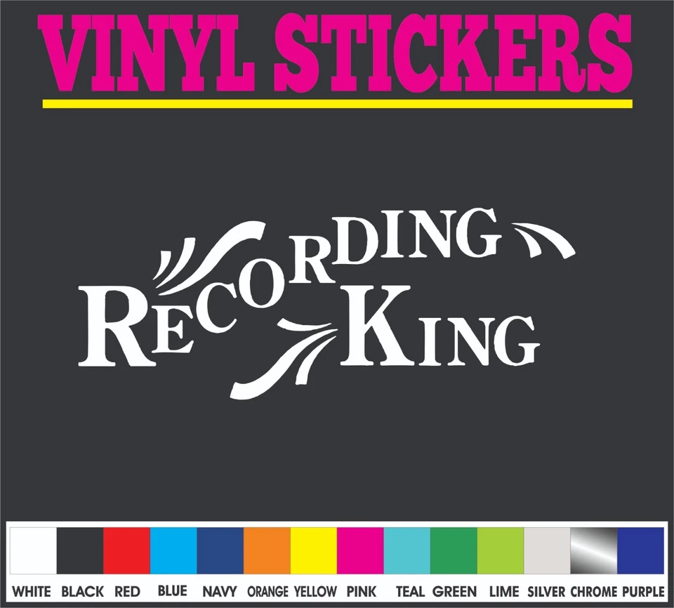 Questa decalcomania/adesivo è compatibile con Recording King Guitars e altre 9" - Immagine 1 di 1