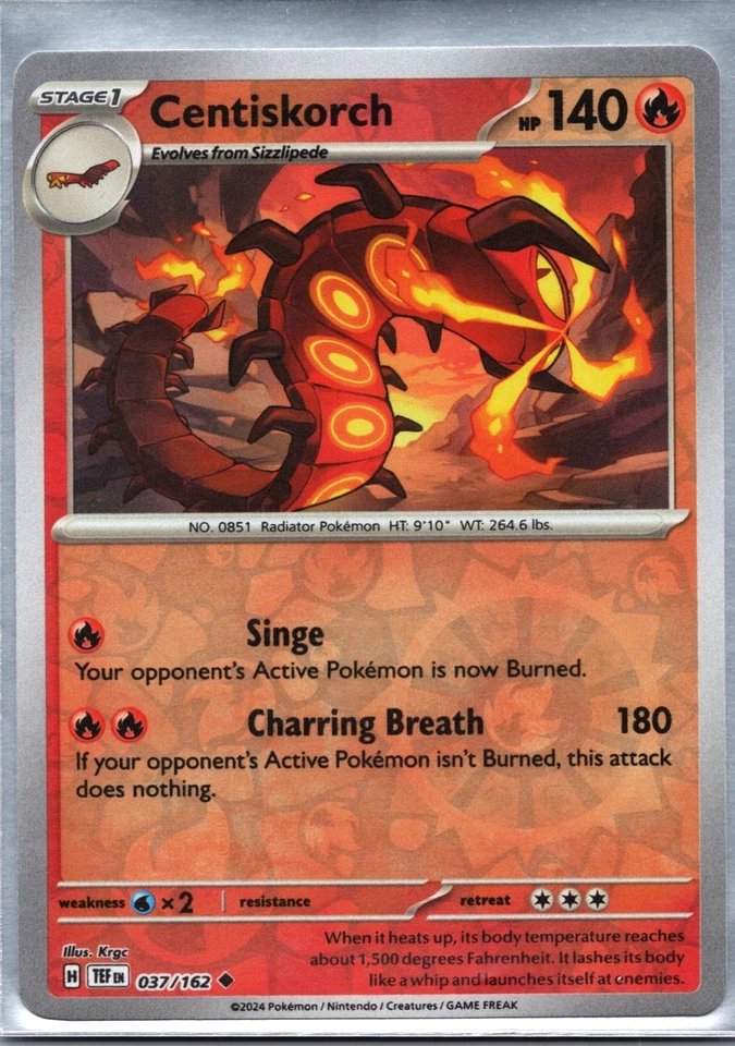 Centiskorch, SV05: Temporal Forces, 037/162, Uncommon, NM - Image 1 of 1