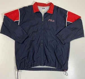 Vintage FILA Windbreaker Sz L Zip Up Jacket Sportswear Blokecore 90s - Picture 1 of 9