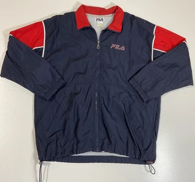 Vintage FILA Windbreaker Sz L Zip Up Jacket Sportswear Blokecore 90s - Image 1 of 4
