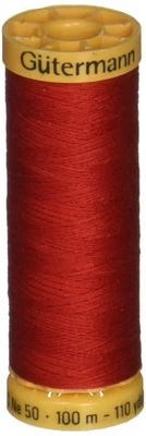 Bright Red Mercerized Cotton Thread 100 Yards for Hand and Machine Sewing - image 1 of 2