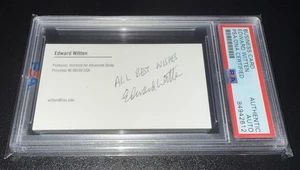 Tarjeta de visita firmada autografiada por Edward Witten PSA/DNA físico matemático - Imagen 1 de 1