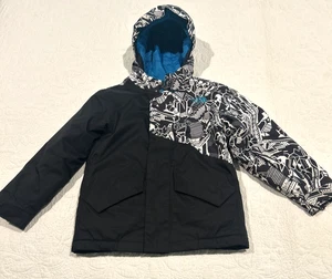 Giacca da sci The North Face /Boys 6 XS / full zip con cappuccio / nero, bianco e blu - Foto 1 di 20