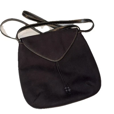 Bolso Bandolera Liz Claiborne Negro Imitación Gamuza Boho 9x7 Foto 1 de 4