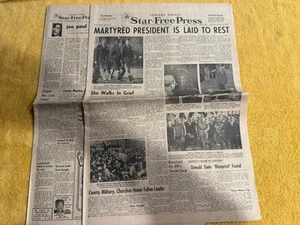 Ventura Star Free Press Nov 25, 1963 - 2 Sections 11/25/63 Kennedy Laid to Rest - Picture 1 of 7
