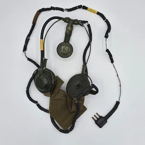 WW2 British Army Radio Headset YA5000 YA7225 ZA33858 w/ Boom Mic – Rare Variant - Picture 1 of 13