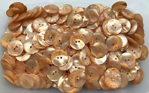 22mm Light Orange Peach Apricot Yellowish Orange Honeycomb 2 Hole Buttons K102 - Picture 1 of 1