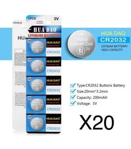20PCS CR2032 Lithium Battery 3V Button Cell for Digital Scales remote controls - Picture 1 of 5