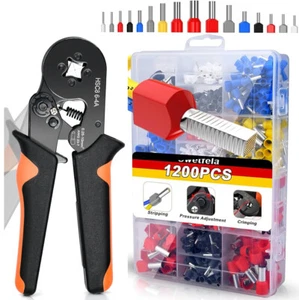 Crimpzange Set 1200 Aderendhülsen - Aderendhülsenzange 0,25-10mm² | Crimpzangen - Bild 1 von 19