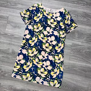 J Crew Colorful Floral Short Sleeve Short Sleeve Lined Shift Dress Womens 6 New - Picture 1 of 11