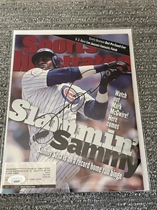 Sammy Sosa Signed Chicago Cubs Sports Illustrated 6-29-98 JSA COA Slammin Sammy - Picture 1 of 2