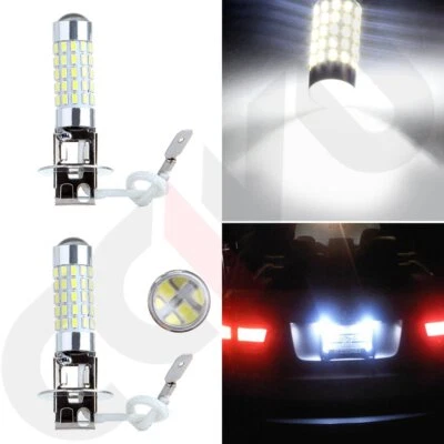 2x Xenon H3 40W Driving Fog Light DRL LED White Bulb 6000k 66SMD High Quality - Image 1 of 4