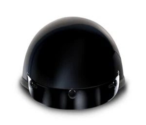 Daytona Skull Cap SMOKEY W / SNAPS-HI-GLOSS BLACK Casco de motocicleta - Imagen 1 de 11