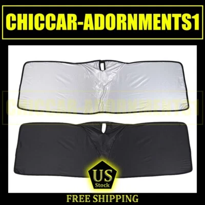 1X FOR JEEP WRANGLER TJ JK JL JT WINDSHIELD HEAT SHIELD SUN SHADE UV VISOR COVER Foto 1 de 4