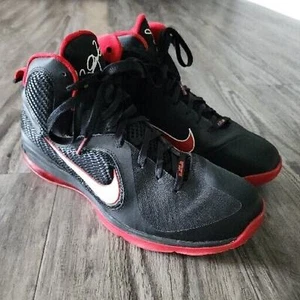 Nike LeBron 9 Black White Red 2012 Size 10.5 - Picture 1 of 10