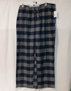 Sonoma 3XLT Tall Men's Flannel Pajama Pants Navy Gray Plaid NWT - Picture 1 of 2