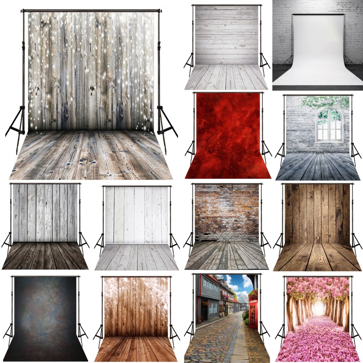 Kate Backdrop 9 Solid Color 5x7FT Vinyl Photography Backdrops - Studio ...