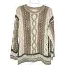 Express Tricot Womens Medium Angora Wool Blend Pointelle Handknitted Sweater