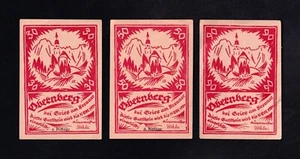 F.C. AUSTRIA , 30 - 50 - 90 HELLER 1920 , S/C- ( AUNC ) . - Picture 1 of 2