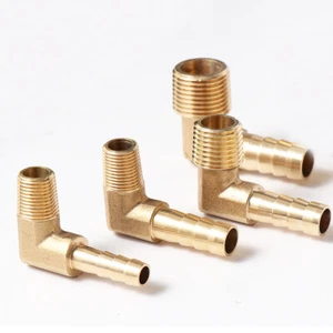 Messing Schlauchtülle Winkelverbinder Außengewinde x Schlauchnippel fittings - Picture 1 of 11