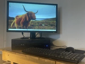 Small Form Factor SFF PC Setup 120GB SSD 8GB RAM i3 3.30GHz 11 Pro 21.5" Hanns G - Picture 1 of 16
