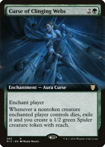 MTG Curse of Clinging Webs Extended Art - Innistrad: Midnight Hunt Commander - Picture 1 of 1