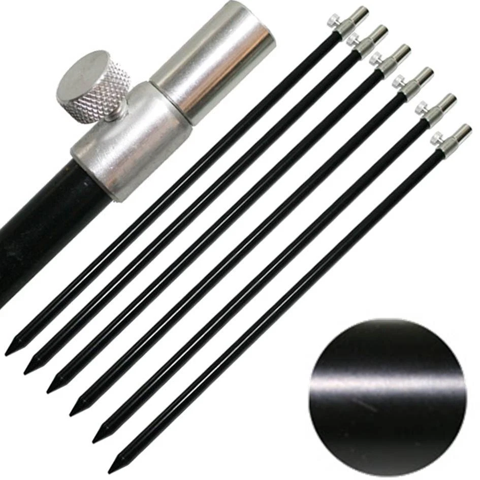 6 X Large 50-90cm Ali Bank Sticks Black Aliminium Banksticks NGT Carp Fishing  - Image 1 of 1
