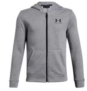 UNDER ARMOUR BOYS RIVAL FLEECE ZIP UP HOODIE SIZE MEDIUM BRAND NEW GREY - Picture 1 of 3