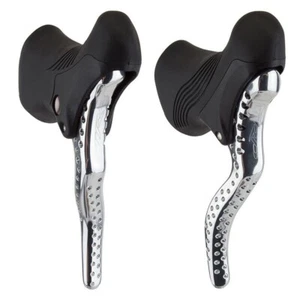 TRP RRL TT Brake Levers Pair For Drop Bars 23.8-24.2mm - Drilled Silver - Picture 1 of 2