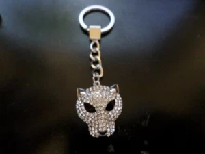 Effy Silver Tone Panther Head Rhinestone Key Ring New - Picture 1 of 3