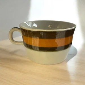 Mid-Century Swedish Rorstrand Annika Beige/Brown/Orange Coffee Cup - Picture 1 of 7