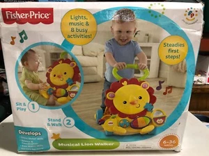 Fisher-Price Musical Lion Baby Walker Y9854 6-36 Months Box Damaged #1679 - Picture 1 of 3