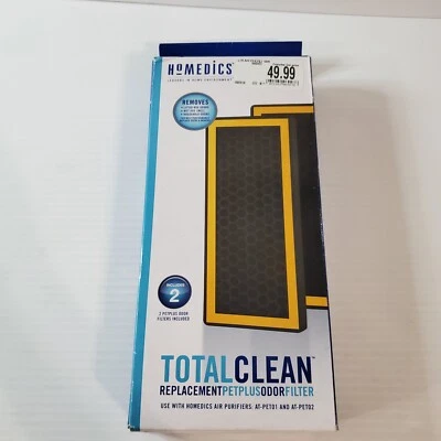 Juego de 2 filtros de olor Homedics Total Clean Replacement Pet Plus para At Pet02 Pet01 Foto 1 de 4