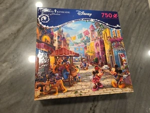 Disney Thomas Kinkade Mickey und Minnie in Mexiko 750 Teile Puzzle Neu - Bild 1 von 5