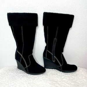 Botas de cuña Kenneth Cole REACTION Last Jam II negras talla 8,5 - Imagen 1 de 9