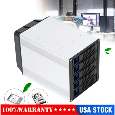 6 Gbps 5 Bay SATA HDD SAS Docking Station Offline Clone 2.5/3.5" Hard Drive Bays - Image 1 of 4