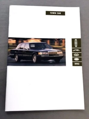 1992 Lincoln Town Car and Cartier 36-page Original Car Sales Brochure Catalog - Изображение 1 из 4