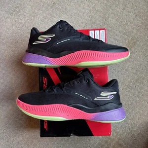 Größe 11 – Skechers SKX Nexus schwarz lila pink Herren Basketballschuhe 253015-BPPK - Bild 1 von 5