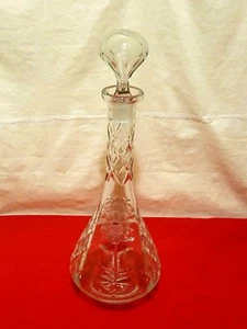 Kristall handgeätzt Blume Design Wein Dekanter - Bild 1 von 4