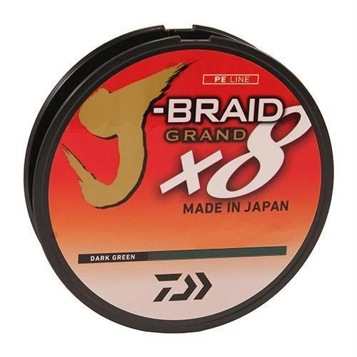 Daiwa J-braid X8 Grand Braided Line 150yards 10 Lbs Tested006" Diameter Dark