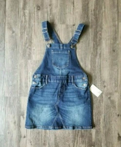 NWT SO Size 12 Girls Denim Overalls Skirt Dress - Picture 1 of 4