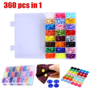 360 PCS resin press stud Snap Buttons and Tools Resin No-Sew Craft - Picture 1 of 11