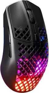 STEELSERIES AEROX 3 WIRELESS ULTRA LIGHTWEIGHT GAMING MOUSE RGB 18K DPI ONYX - Picture 1 of 11
