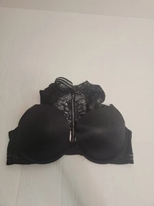 Sujetador push up Victorias Secret 36D muy sexy bralette halter extraíble encaje negro - Imagen 1 de 11