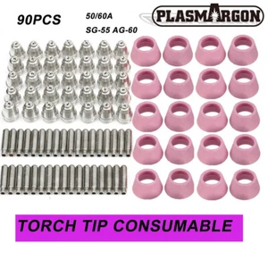 AG60 90pcs Plasma Cutter Torch Consumables Electrode Cup Tip Nozzles hot sell - Picture 1 of 7